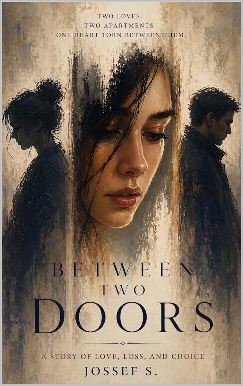 Between Two Doors: An Angsty Forbidden Love Triangle Romance book cover by Jossef S.